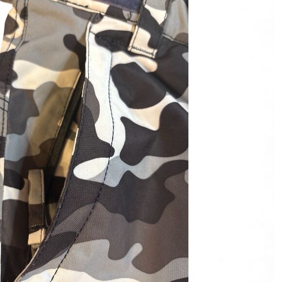 Arctix Ski Snow Pants Kids Black Grey White Camo Reinforced Knees Seat Size L - Picture 9 of 11